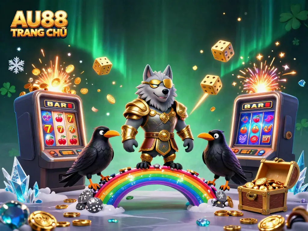 Experience the excitement of AU88 TRANG CHỦ with vivid 3D characters and dynamic casino elements.