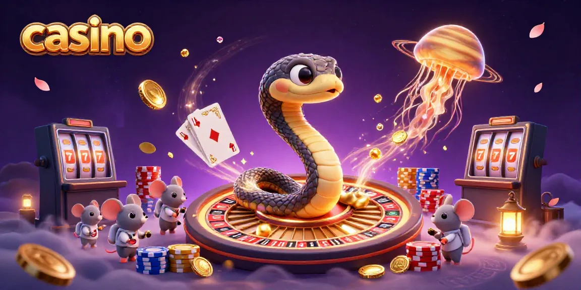 Experience a thrilling casino scene with astronaut mice betting and a cosmic jellyfish dealer.