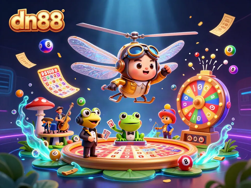 Experience the excitement of dn88's vibrant casino atmosphere with dynamic games and lively characters.