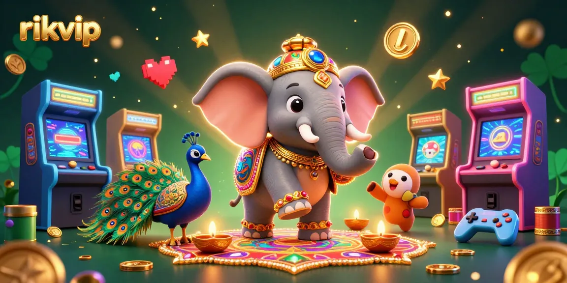 Experience the thrill of rikvip, where vibrant gaming energy meets fun graphical elements.
