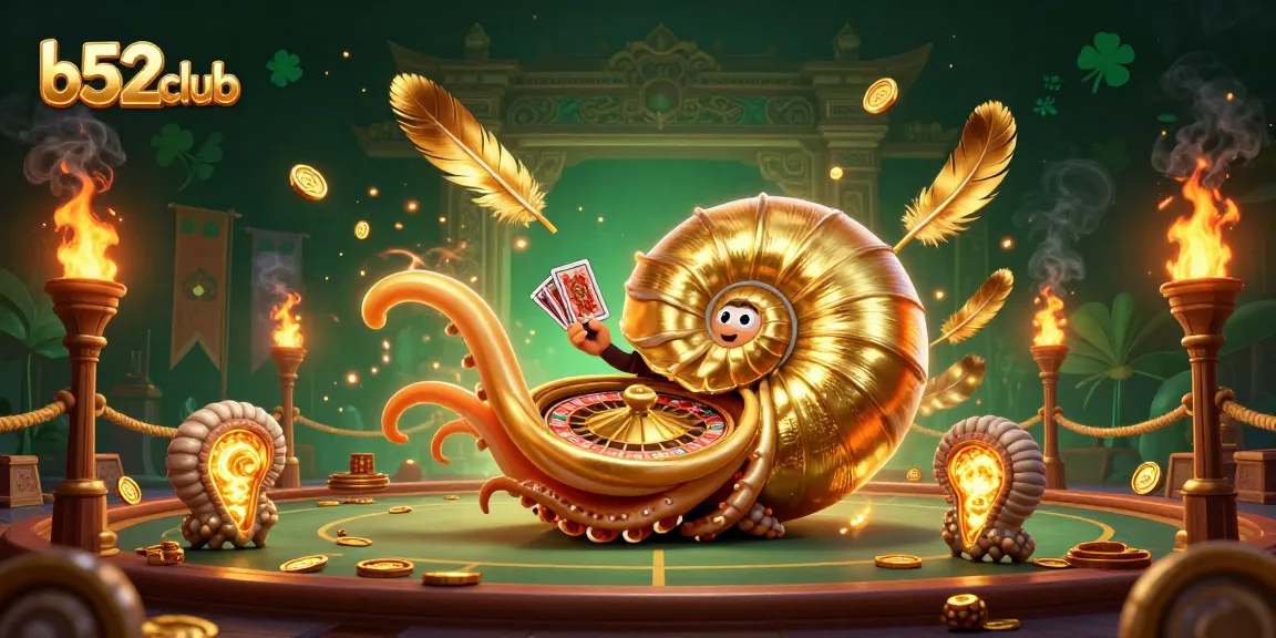Experience thrilling gameplay at b52club with golden spirals and vibrant casino elements.