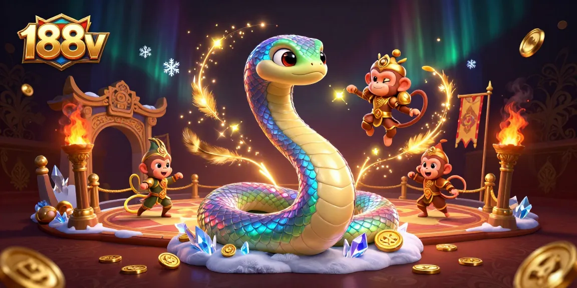 Experience thrilling action at 188v with vibrant 3D characters and rich casino elements swirling around.