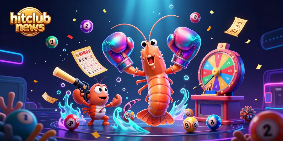 Engage in exciting moments at hitclubnews with colorful lottery elements, showcasing vibrant gaming action.
