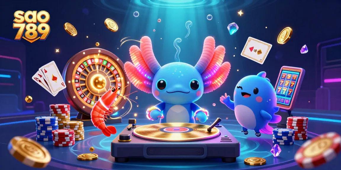 Spin lucky reels at Sao 789 with vibrant 3D DJ and underwater casino action.
