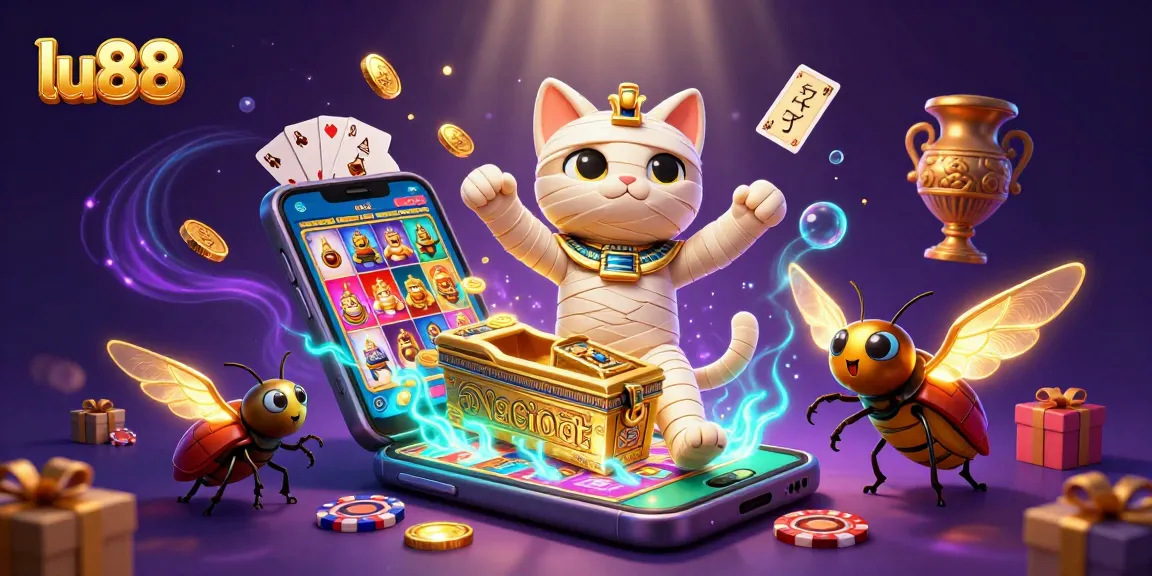 Join the fun at lu88 casino, where the Egyptian mummy cat brings thrilling gaming action and excitement!