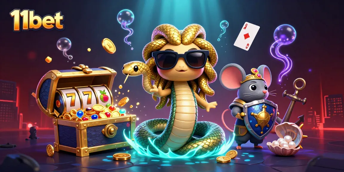 Win big with 11bet featuring a vibrant casino-themed 3D illustration packed with excitement.
