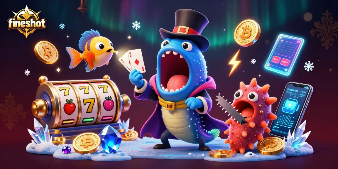 Experience the fiveshot magic with a deep-sea eel performing gambling card tricks amid thrilling jackpot visuals.